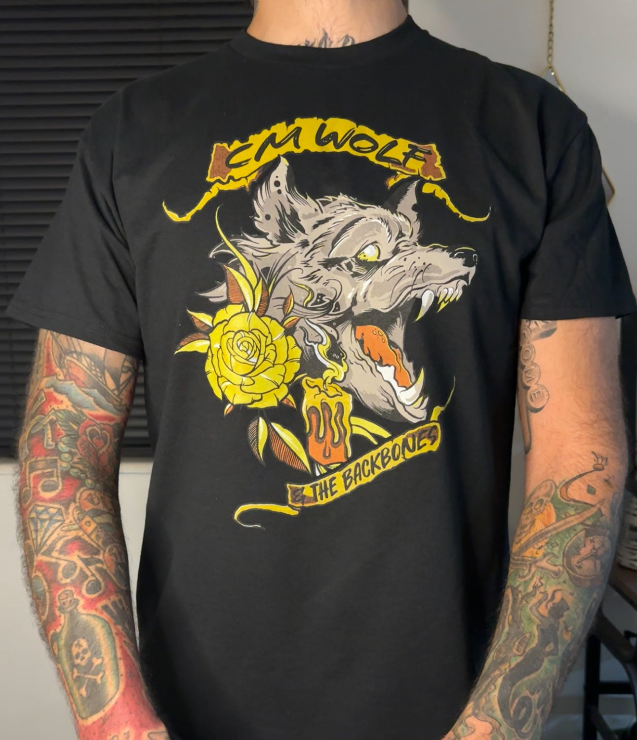Men's Candle Wolf shirt